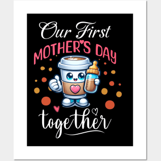 Our First Mothers Day Together Family Matching Mommy Baby Posters and Art